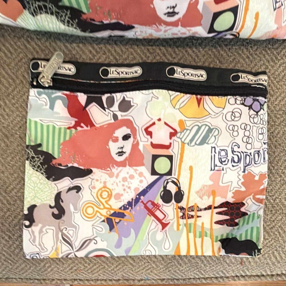 LeSportsac Women’s Large Retired Art School Print Travel Weekender Duffle Zip - Picture 15 of 15